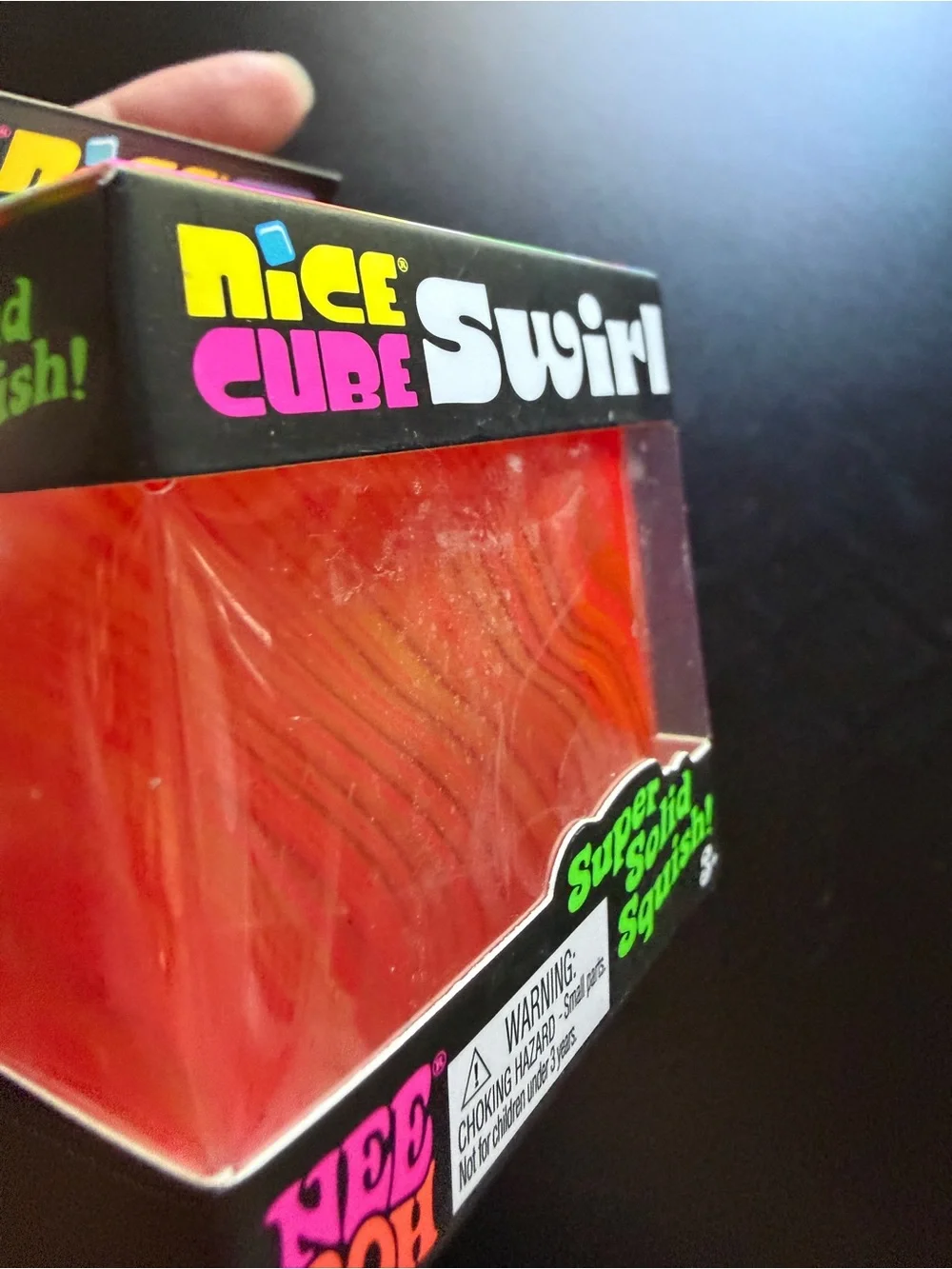 New Nee Doh Nice Cube Orange Red Yellow Swirl Solid Squish Schylling Needoh